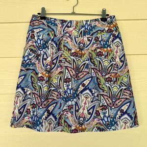 B Skinz Womens Tennis Skirt Skort Medium Golf Pickleball Pull On Floral Colorful